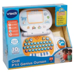 VTech Ordi P'tit Genius Ourson Bleu - Ordinateur éducatif -Célèbre Jouets Magasin 139505 Ordi Ptit Genius Ourson bleu boite