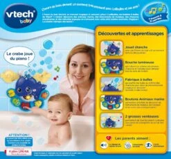 VTECH BABY Lolibulles, Ma Baleine à Bulles - Jouet Musical -Célèbre Jouets Magasin 146005 dos boC3AEte