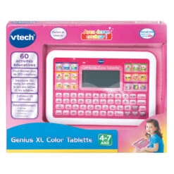 VTech Genius XL Color Tablette Rose - Tablette éducative -Célèbre Jouets Magasin 155255 genius xl tablette color rose boite
