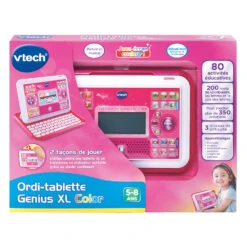 VTech Ordi-tablette Genius XL Color - Rose 6 VTech Ordi-tablette Genius XL Color - Rose -Célèbre Jouets Magasin 155555 ordi tablette genius color rose boite