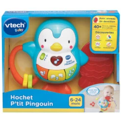 VTECH BABY Hochet P'tit Pingouin -Célèbre Jouets Magasin 165605 Hochet Ptit pingouin boite