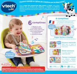 VTECH BABY Super Livre Enchanté Des Baby Loulous Rose -Célèbre Jouets Magasin 166785 dos boC3AEte