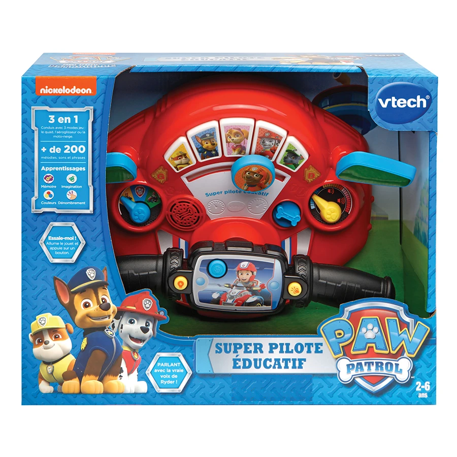 VTech Jouet Pat'Patrouille Guidon Super Pilote Intéractif 2 VTech Jouet Pat'Patrouille Guidon Super Pilote Intéractif – Image 2