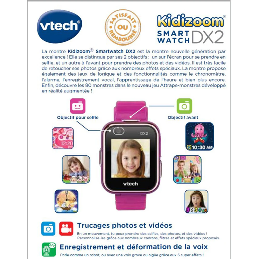 Kidizoom Smartwatch DX2 Framboise - Appareil Photo HD 7 Kidizoom Smartwatch DX2 Framboise - Appareil Photo HD – Image 7