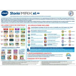 Tablette éducative STORIO MAX XL 2.0 Bleue -Célèbre Jouets Magasin 194605 storio max xl 2.0 dos