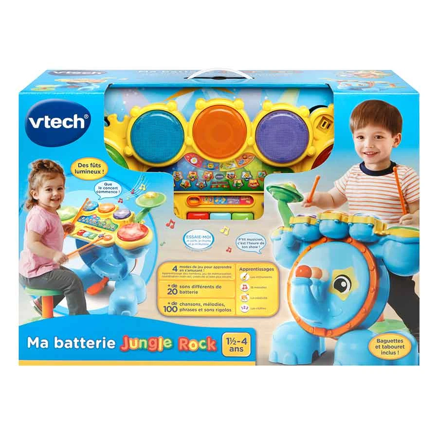 VTECH BABY Jungle Rock - Batterie éléphant 4 VTECH BABY Jungle Rock - Batterie éléphant – Image 4