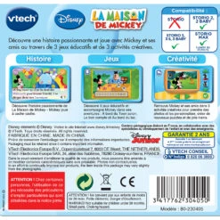 La Maison De Mickey - Cartouche De Jeu Storio 3 La Maison De Mickey - Cartouche De Jeu Storio -Célèbre Jouets Magasin 230405 mickey dos