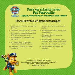 Pars En Mission Avec Pat' Patrouille -Célèbre Jouets Magasin 480202 LIVRE PAT PATROUILLE dos