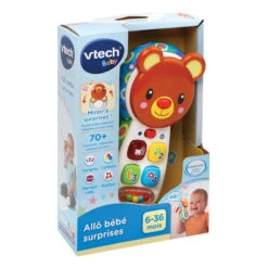 VTECH BABY Allo Bébé Surprises Brun 7 VTECH BABY Allo Bébé Surprises Brun -Célèbre Jouets Magasin 502705 Allo bebe surprise brun boite
