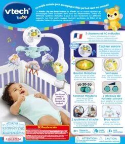 VTECH BABY Mobilo Clip Des Baby Loulous -Célèbre Jouets Magasin 513165 dos boC3AEte