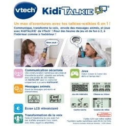 VTech Kidi Talkie -Célèbre Jouets Magasin 518565 kiditalkie dos min