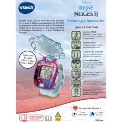 VTech Reine Des Neiges 2 - La Montre-jeu Interactive D'Elsa -Célèbre Jouets Magasin 518805 Reine des Neiges 2 La montre jeu interactive dElsa dos