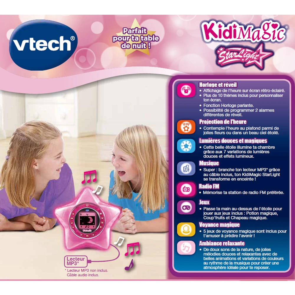 Réveil Enfant Kidimagic Starlight Rose 6 Réveil Enfant Kidimagic Starlight Rose – Image 6