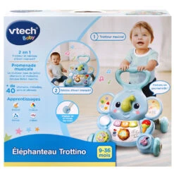VTECH BABY Éléphanteau Trottino - Trotteur Bébé 10 VTECH BABY Éléphanteau Trottino - Trotteur Bébé -Célèbre Jouets Magasin 523005 Elephanteau Trottino boite