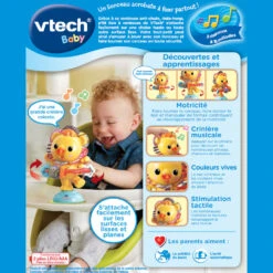 VTECH BABY Hula-Hoop, P'tit Lion à Ventouse 7 VTECH BABY Hula-Hoop, P'tit Lion à Ventouse -Célèbre Jouets Magasin 528005 Hula Hoop Ptit lion C3A0 ventouse dos