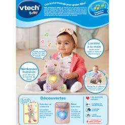 VTECH BABY Maé, Ma Licorne à Câliner - Peluche Licorne -Célèbre Jouets Magasin 528105 MaC3A9 ma licorne C3A0 cC3A2liner dos