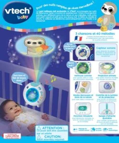 VTECH BABY Lumi Veilleuse Nuit Enchantée -Célèbre Jouets Magasin 540305 dos boC3AEte