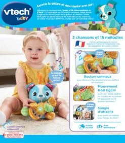 VTECH BABY Tango, P'tit Chien Musicien -Célèbre Jouets Magasin 555005 dos boC3AEte