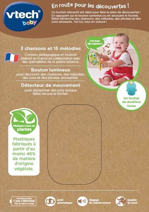 VTECH BABY Mon Hochet Sensoriel Clés Magiques 7 VTECH BABY Mon Hochet Sensoriel Clés Magiques – Image 7