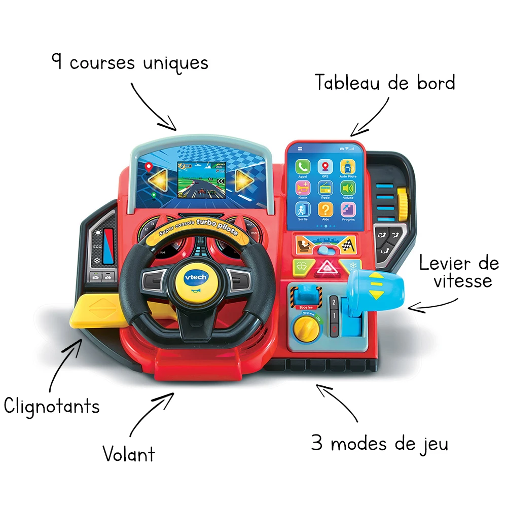 VTech Super Console Turbo Pilote 2 VTech Super Console Turbo Pilote – Image 2