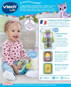VTECH BABY Baby Baladeur Des Découvertes 16 VTECH BABY Baby Baladeur Des Découvertes -Célèbre Jouets Magasin 561005 dos boC3AEte