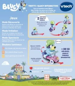 VTech Bluey - Trotti-Bluey Interactive -Célèbre Jouets Magasin 563805 dos boC3AEte