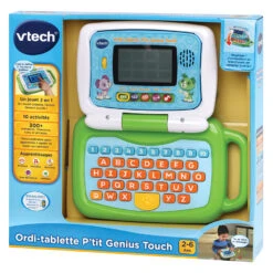 VTech Ordi-tablette P'tit Genius Touch Vert - Ordinateur éducatif -Célèbre Jouets Magasin 600905 Ordi tablette ptit genius touch vert 4