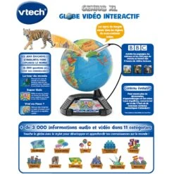 VTech Genius XL - Globe Vidéo Interactif 8 VTech Genius XL - Globe Vidéo Interactif -Célèbre Jouets Magasin 605405 geniusXL globe.video .interactif dos min