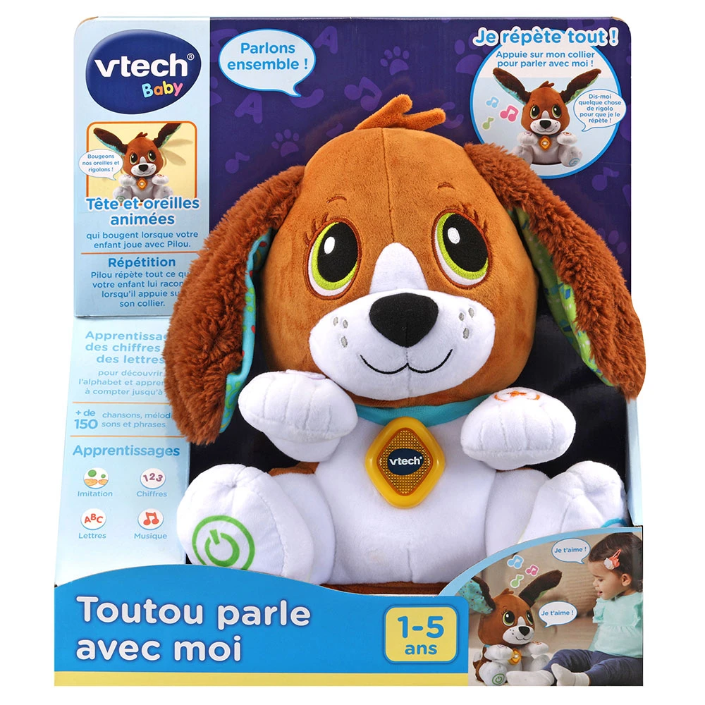 VTECH BABY Toutou Parle Avec Moi - Chien Peluche Interactif 6 VTECH BABY Toutou Parle Avec Moi - Chien Peluche Interactif – Image 6