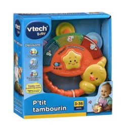 VTECH BABY P'tit Tambourin 5 VTECH BABY P'tit Tambourin -Célèbre Jouets Magasin 80 117605 3