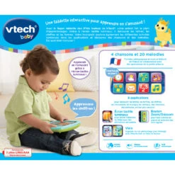 VTECH BABY Super Tablette Des P'tits Loulous - Tablette Interactive Bébé 11 VTECH BABY Super Tablette Des P'tits Loulous - Tablette Interactive Bébé -Célèbre Jouets Magasin 80 151475 dos boite