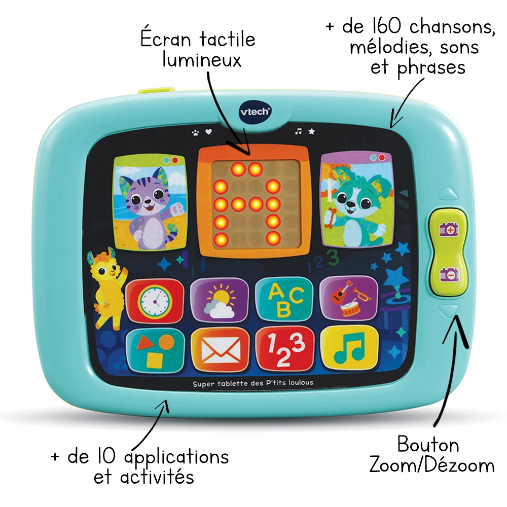 VTECH BABY Super Tablette Des P'tits Loulous - Tablette Interactive Bébé 2 VTECH BABY Super Tablette Des P'tits Loulous - Tablette Interactive Bébé – Image 2