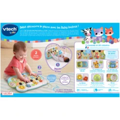 VTECH BABY Tap Tap Piano Des Baby Loulous 13 VTECH BABY Tap Tap Piano Des Baby Loulous -Célèbre Jouets Magasin 80 158165 dos boite