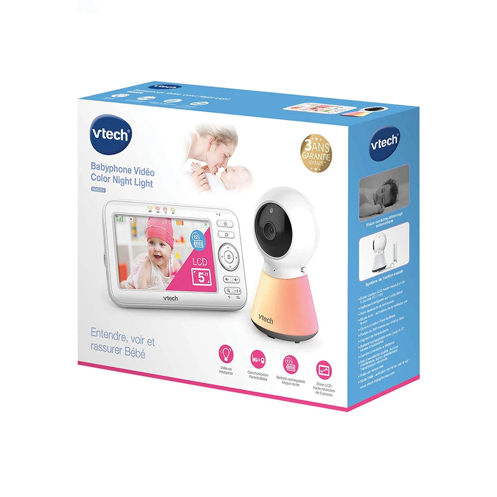 Babyphone Vidéo Color Night Light - BM5254 - (écran 5 - Veilleuse) 7 Babyphone Vidéo Color Night Light - BM5254 - (écran 5 - Veilleuse) – Image 7