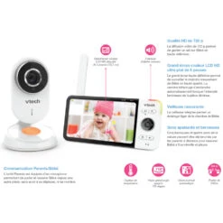 Babyphone Vidéo Wide View HD - BM818 - (écran 5 Ultra Plat HD - Veilleuse) 17 Babyphone Vidéo Wide View HD - BM818 - (écran 5 Ultra Plat HD - Veilleuse) -Célèbre Jouets Magasin 80 302626 dos boite