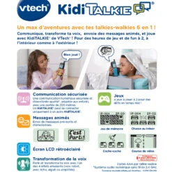 VTech Kidi Talkie Rose - Talkies-walkies 15 VTech Kidi Talkie Rose - Talkies-walkies -Célèbre Jouets Magasin 80 518555 Kidi Talkie rose dos