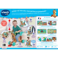 VTECH BABY Joey, Mon Porteur Trotti-magique (5 En 1) -Célèbre Jouets Magasin 80 519105 dos boite