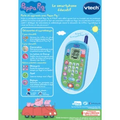 VTech Peppa Pig - Le Smartphone éducatif -Célèbre Jouets Magasin 80 523105 peppa pig smartphone dos