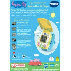 VTech Peppa Pig - La Montre Jeu Interactive De Peppa -Célèbre Jouets Magasin 80 526065 dos boite