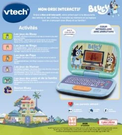 VTech Bluey - Mon Ordi Interactif 9 VTech Bluey - Mon Ordi Interactif -Célèbre Jouets Magasin 80 530905 dos boC3AEte
