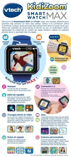 Kidizoom Smartwatch MAX - Bleue 31 Kidizoom Smartwatch MAX - Bleue -Célèbre Jouets Magasin 80 531605 dos boC3AEte