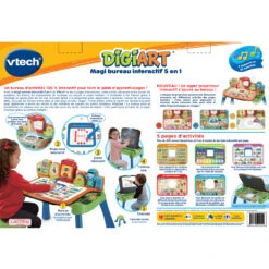 VTech Magi Bureau Interactif 5 En 1 Mixte 21 VTech Magi Bureau Interactif 5 En 1 Mixte -Célèbre Jouets Magasin 80 540905 dos boite