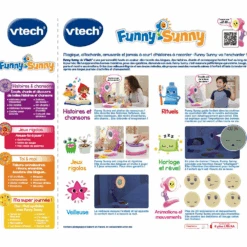 VTech Funny Sunny Rose - Compagnon Interactif 14 VTech Funny Sunny Rose - Compagnon Interactif -Célèbre Jouets Magasin 80 546255 dos boite
