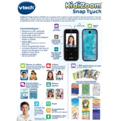 KidiZoom Snap Touch Bleu 15 KidiZoom Snap Touch Bleu -Célèbre Jouets Magasin 80 549205 dos boite