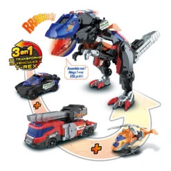 Trio, Le Méga T-Rex SOS 3 En 1 15 Trio, Le Méga T-Rex SOS 3 En 1 -Célèbre Jouets Magasin 80 549505 CAT