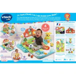 VTECH BABY Tapis D'éveil Baby Sport 4 En 1 -Célèbre Jouets Magasin 80 550105 dos boite