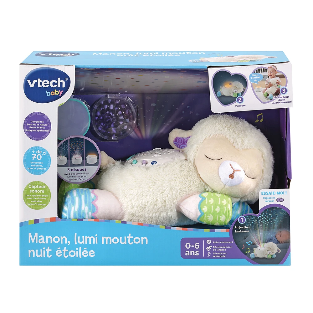 VTECH BABY Manon, Lumi Mouton Nuit étoilée 3 En 1 - Veilleuse En Peluche 8 VTECH BABY Manon, Lumi Mouton Nuit étoilée 3 En 1 - Veilleuse En Peluche – Image 8