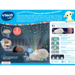 VTECH BABY Manon, Lumi Mouton Nuit étoilée 3 En 1 - Veilleuse En Peluche 17 VTECH BABY Manon, Lumi Mouton Nuit étoilée 3 En 1 - Veilleuse En Peluche -Célèbre Jouets Magasin 80 550505 dos boite