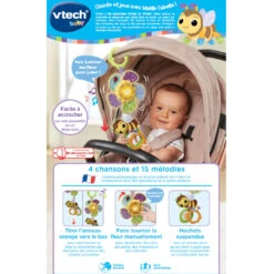 VTECH BABY Ma Tourni Fleur D'éveil - Hochet Suspendu -Célèbre Jouets Magasin 80 550605 dos boite