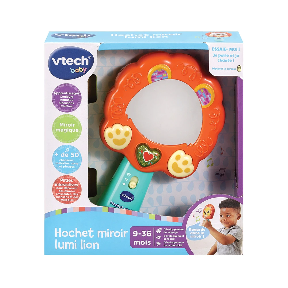 VTECH BABY Hochet Miroir Lumi Lion 5 VTECH BABY Hochet Miroir Lumi Lion – Image 5